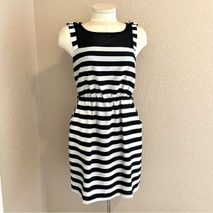 Monteau black/white striped dress